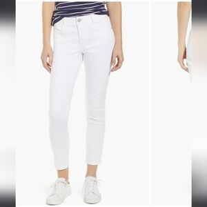 WIT & WISDOM 'Ab'Solution High Waist Ankle Skimmer Jeans 0/25 White Stre…